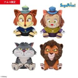ディズニーキャラクター 赤いほっぺぬいぐるみ ルシファー&正直ジョン&ギデオン&スカー