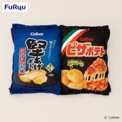 【堅あげポテト&ピザポテト】カルビー つながる! 折りたたみBIGクッション 堅あげポテト&ピザポテト