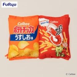 【ポテトチップス&かっぱえびせん】カルビー つながる! 折りたたみBIGクッション ポテトチップス&かっぱえびせん