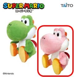 【ヨッシー(ピンク)】スーパーマリオ 特大サイズぬいぐるみ おすわりヨッシー