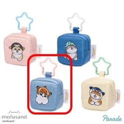 【ライトブルー】mofusand カラビナつき刺繍ミニポーチ